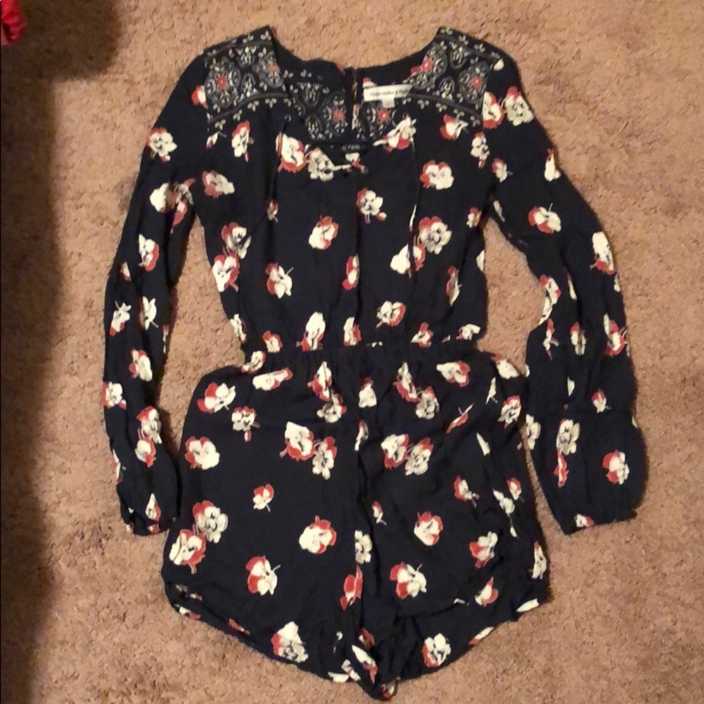 Abercrombie & Fitch romper in navy floral
